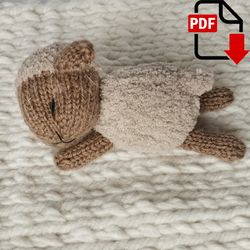 Cute lamb knitting pattern. English and Russian PDF.