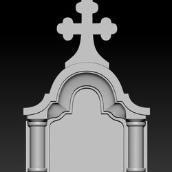 3D STL Model for CNC file Headstone Tombstone Arch