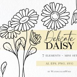 Daisy Birth Month Flower SVG files April Birthday Flower Clipart For Instant Download