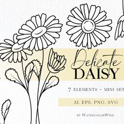daisy birth month flower svg files april birthday flower clipart for instant download