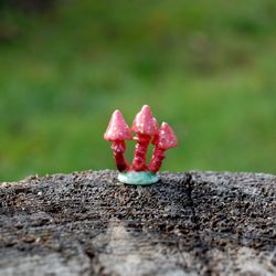 mushrooms Miniature porcelain figurine Tiny magic mushrooms Mini decorative figurine toadstools Terrarium, mini garden