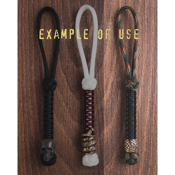 Beaded Rope Key Twist - knife bead, paracord lanyard bead, key chain bead - Inspire Uplift