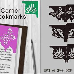 corner bookmarks/laser cutting/paper cutting/svg