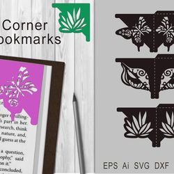 Corner bookmarks/Laser cutting/Paper cutting/SVG