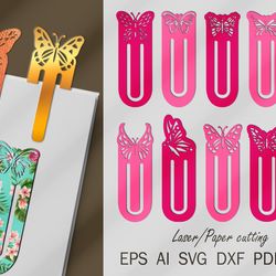 Bookmarks/Butterfly clips/Laser cut/Paper cut/SVG