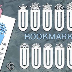 Snowflake bookmarks/Laser cut/Paper cut/SVG
