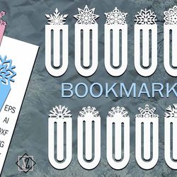 snowflake bookmarks/laser cut/paper cut/svg