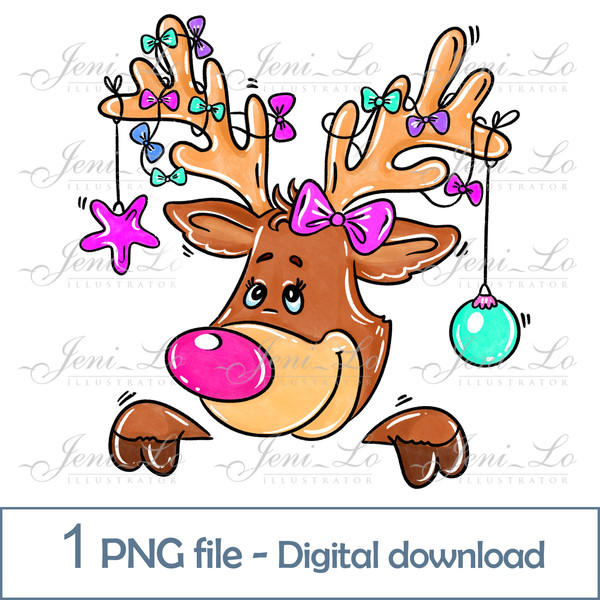 ОБЛОЖКА  Pink Christmas Reindeer.jpg