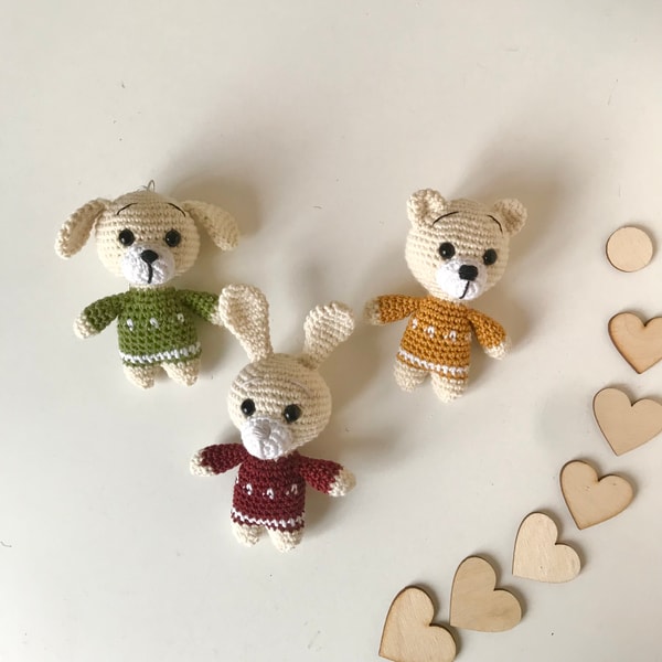 Rabbit, Dog, Bear Crochet pattern 3 in 1 - Inspire Uplift