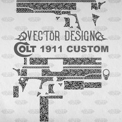 VECTOR DESIGN Colt 1911 Custom Scrollwork 2