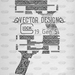 VECTOR DESIGN Glock 19 gen 5 Scrollwork 1