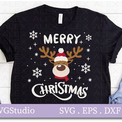 reindeer svg, merry christmas svg, christmas deer svg