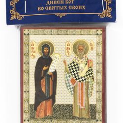 Saints Cyril and Methodius icon | compact size | Orthodox gift | free shipping