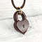 Heart shaped red jasper lock pendant
