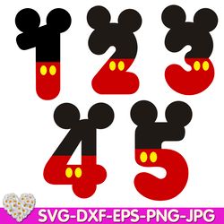 Mouse Number One Two Three Four Five Oh Toodles, I'm 1 I'm 2 I'm 3 I'm 4 I'm 5 birthday digital design Cricut svg file
