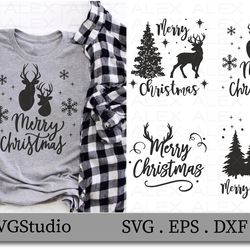 merry christmas svg, christmas svg, reindeer svg