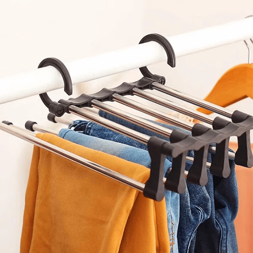 5 Layered Multi-Functional Pant Hanger black