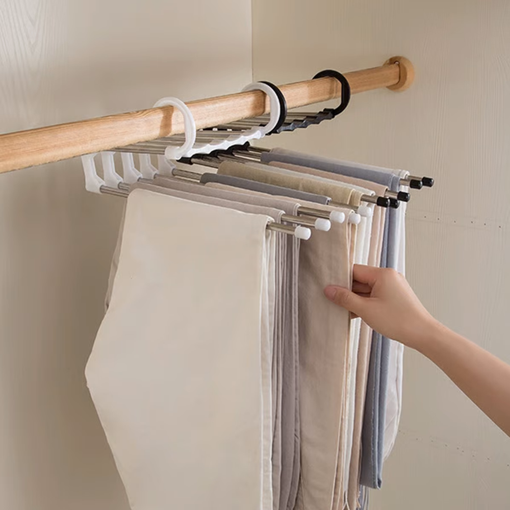 5 Layered Multi-Functional Pant Hanger white
