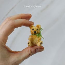 Teddy bear Ursula. Dollhouse miniature. Toy for doll. Cute gift for your doll