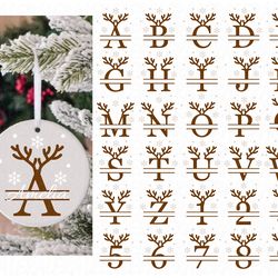Alphabet Christmas Svg, Reindeer Alphabet Svg, Font Svg, Digital download