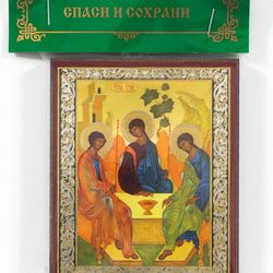 Holy Trinity by Andrei Rublev icon | compact size | Orthodox gift | free shipping