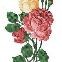 Machine Embroidery Design Flower Rose Cross Stitch Flower Embroidery Design Congratulations Instant Download