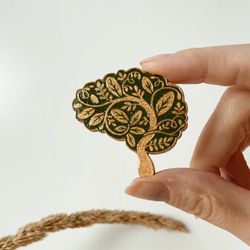 Wooden brooch USE IT, handmade brooch