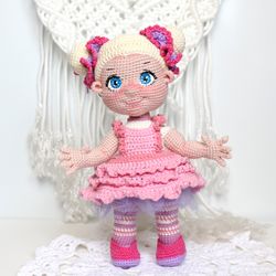 Crochet baby doll pattern PDF in English  Amigurumi stuffed doll Christmas gift baby girl DIY