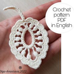 Openwork leaf  crochet pattern , crochet pattern , crochet leaf pattern , crochet motif , leaf crochet ,