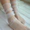 Plain Tulle Sheer Socks for Women Mesh Socks Womens Cute white