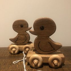 wood pull/push along the weft