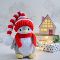 Handmade amigurumi crochet Penguin toy