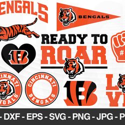Cincinnati Bengals SVG, Cincinnati Bengals files, bengals logo, football, silhouette cameo, cricut, digital clipart
