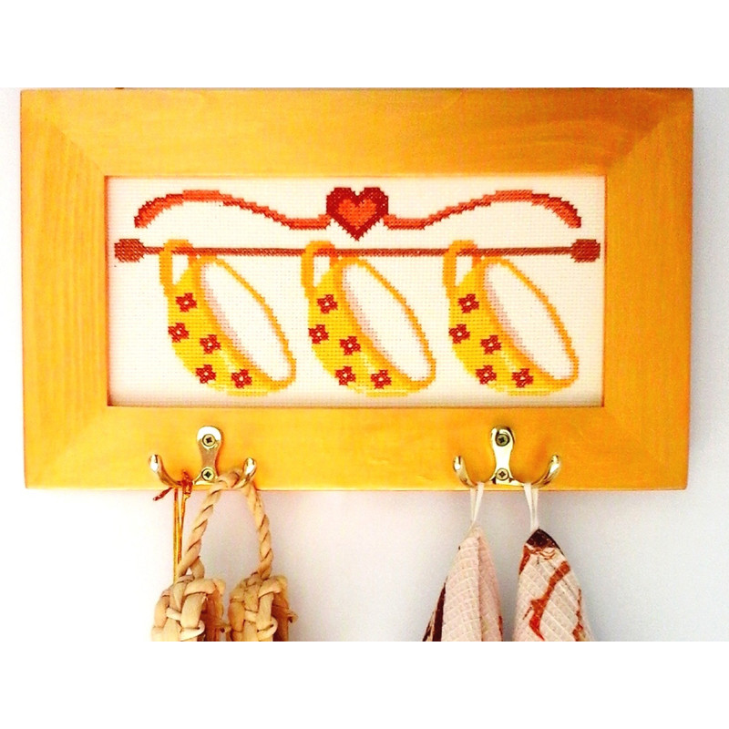 Kitchen holder Kitchen hanger Kitchen wall décor Rustic home décor Embroidery gift.jpg