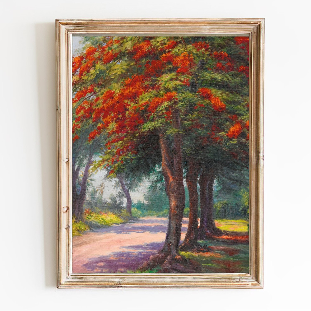 vintage jacaranda tree wall art.jpg