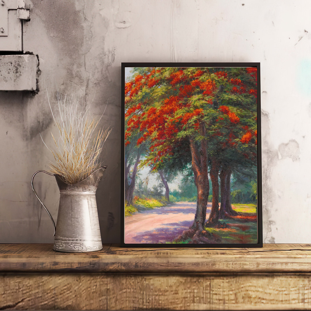 vintage jacaranda tree giclee print.jpg