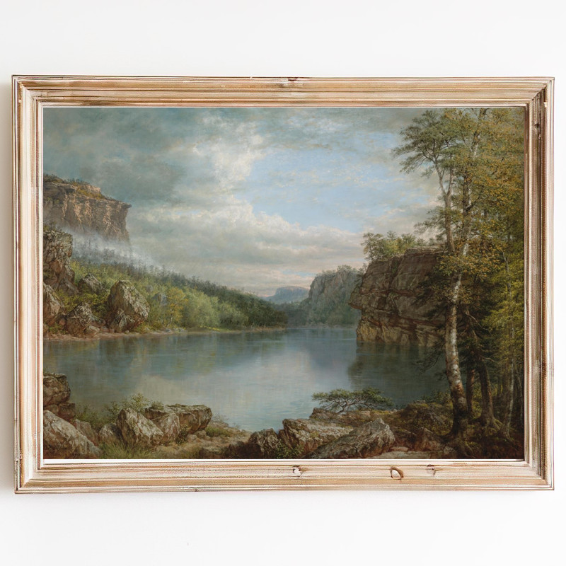 vintage mohonk lake wall art print.png