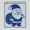 loop yarn-finger-knitted-Santa Claus-blanket