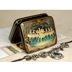 Swan Lake ballet lacquer box unique hand-painted art gift