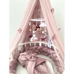 Canopy baby crib, baby curtain, baby baldachin,  baby canopy for crib, Kids canopy for nursery