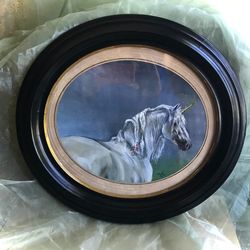 the last unicorn, original oilpainting