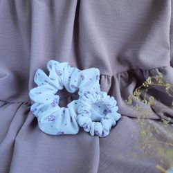 a set of 2 pieces cute scrunchies, handmade elastic band hair accessories from cotton