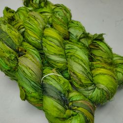 Sari Silk Ribbon - Petals - Silk Ribbon - Recycled Sari Silk Ribbon - Sari Silk Ribbon Yarn - Gift Ribbon