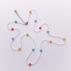 Daisy belly chain with silver clasp Handmade