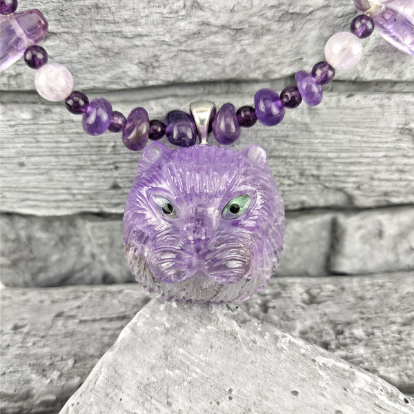 Amethyst cat necklace online