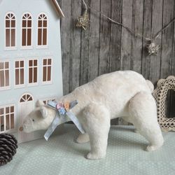 Polar Bear Tilda Tilda Toy Tilda Decor Christmas Decor Christmas Gift Gift for girls Birthday Gift Teddy Bear White Bear