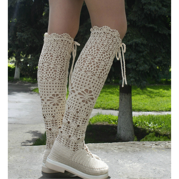crochet summer boots gladiator women 1.jpg