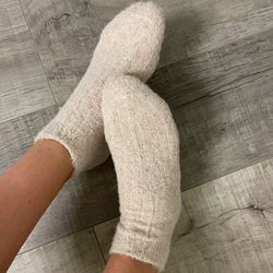 Set 3 pairs warm womens socks. Cropped socks . Bed socks. Christmas gift. Comfortable soft cozy socks.