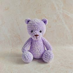 Little teddy bear knitted 5,9 inches. Handmade bear. Bear toy
