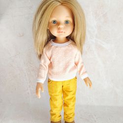 Pants and sweatshirt for Paola Reina, clothes for a doll 13 inches